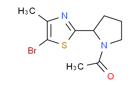 CAS No. 1361112-87-9, 1-(2-(5-Bromo-4-methylthiazol-2-yl)pyrrolidin-1-yl)ethanone