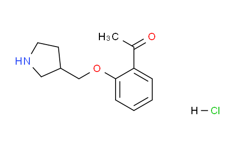 CAS No. 1220017-40-2, 1-(2-(Pyrrolidin-3-ylmethoxy)phenyl)ethanone hydrochloride