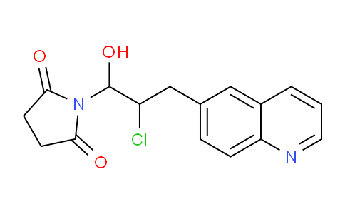 CAS No. 1197377-31-3, 1-(2-Chloro-1-hydroxy-3-(quinolin-6-yl)propyl)pyrrolidine-2,5-dione