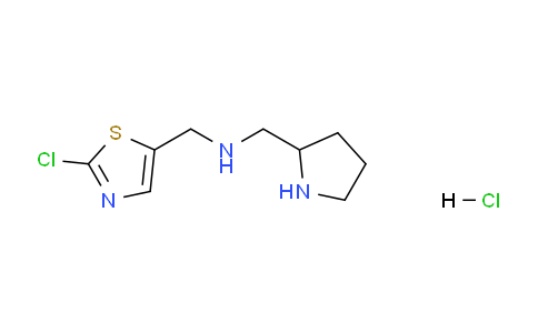 CAS No. 1289385-15-4, 1-(2-Chlorothiazol-5-yl)-N-(pyrrolidin-2-ylmethyl)methanamine hydrochloride