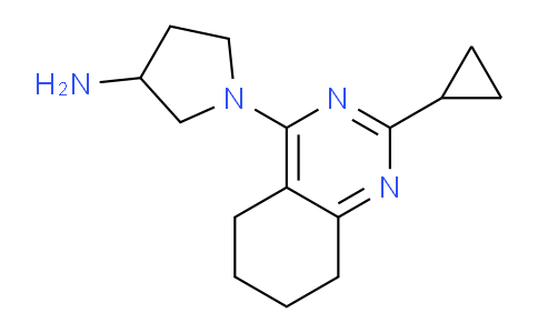 CAS No. 1707594-71-5, 1-(2-Cyclopropyl-5,6,7,8-tetrahydroquinazolin-4-yl)pyrrolidin-3-amine