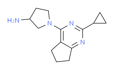 CAS No. 1707566-50-4, 1-(2-Cyclopropyl-6,7-dihydro-5H-cyclopenta[d]pyrimidin-4-yl)pyrrolidin-3-amine