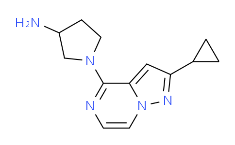 CAS No. 1713639-32-7, 1-(2-Cyclopropylpyrazolo[1,5-a]pyrazin-4-yl)pyrrolidin-3-amine