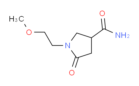 CAS No. 910443-50-4, 1-(2-Methoxyethyl)-5-oxopyrrolidine-3-carboxamide