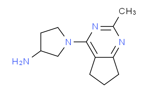 CAS No. 1713462-63-5, 1-(2-Methyl-6,7-dihydro-5H-cyclopenta[d]pyrimidin-4-yl)pyrrolidin-3-amine