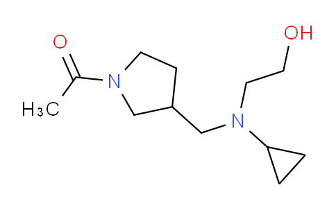 CAS No. 1353985-35-9, 1-(3-((Cyclopropyl(2-hydroxyethyl)amino)methyl)pyrrolidin-1-yl)ethanone