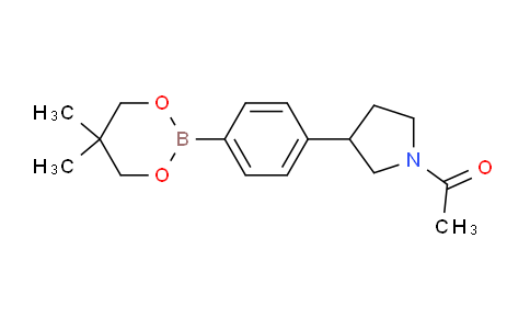 CAS No. 1467060-23-6, 1-(3-(4-(5,5-Dimethyl-1,3,2-dioxaborinan-2-yl)phenyl)pyrrolidin-1-yl)ethanone