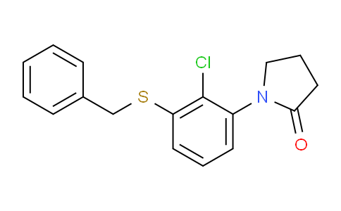 CAS No. 1184297-86-6, 1-(3-(Benzylthio)-2-chlorophenyl)pyrrolidin-2-one