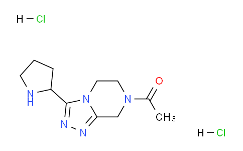 CAS No. 1361111-53-6, 1-(3-(Pyrrolidin-2-yl)-5,6-dihydro-[1,2,4]triazolo[4,3-a]pyrazin-7(8H)-yl)ethanone dihydrochloride