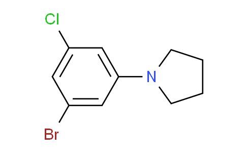 CAS No. 1261895-87-7, 1-(3-Bromo-5-chlorophenyl)pyrrolidine