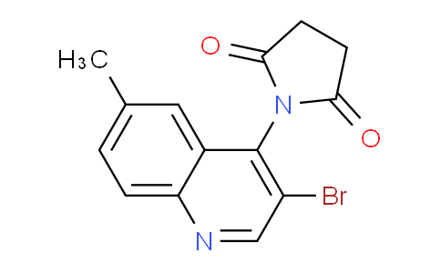 CAS No. 1393442-63-1, 1-(3-Bromo-6-methylquinolin-4-yl)pyrrolidine-2,5-dione