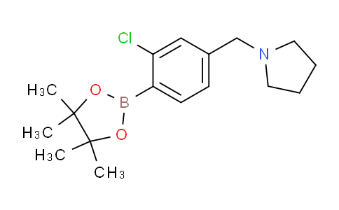CAS No. 1256360-54-9, 1-(3-Chloro-4-(4,4,5,5-tetramethyl-1,3,2-dioxaborolan-2-yl)benzyl)pyrrolidine