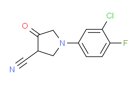 CAS No. 1312137-30-6, 1-(3-Chloro-4-fluorophenyl)-4-oxopyrrolidine-3-carbonitrile