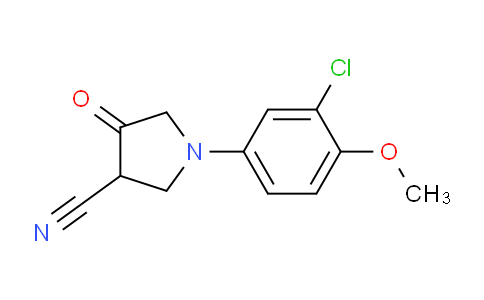 CAS No. 1312132-93-6, 1-(3-Chloro-4-methoxyphenyl)-4-oxopyrrolidine-3-carbonitrile