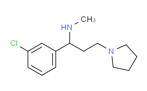 CAS No. 672309-96-5, 1-(3-Chlorophenyl)-N-methyl-3-(pyrrolidin-1-yl)propan-1-amine