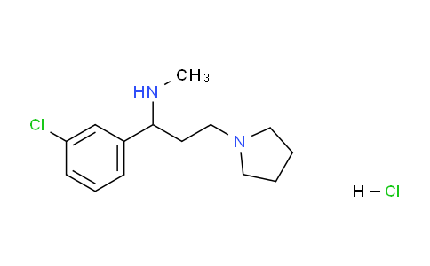 CAS No. 1159825-55-4, 1-(3-Chlorophenyl)-N-methyl-3-(pyrrolidin-1-yl)propan-1-amine hydrochloride