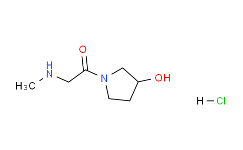 CAS No. 1219972-25-4, 1-(3-Hydroxypyrrolidin-1-yl)-2-(methylamino)ethanone hydrochloride