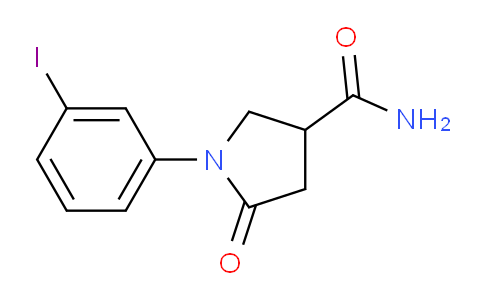 CAS No. 1706448-75-0, 1-(3-Iodophenyl)-5-oxopyrrolidine-3-carboxamide