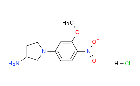 CAS No. 1417793-05-5, 1-(3-Methoxy-4-nitrophenyl)pyrrolidin-3-amine hydrochloride