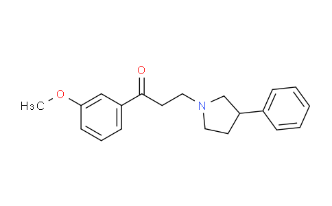CAS No. 426243-78-9, 1-(3-Methoxyphenyl)-3-(3-phenylpyrrolidin-1-yl)propan-1-one