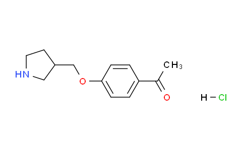 CAS No. 1220029-91-3, 1-(4-(Pyrrolidin-3-ylmethoxy)phenyl)ethanone hydrochloride