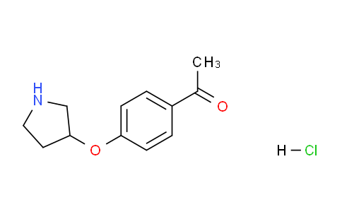 CAS No. 1220021-21-5, 1-(4-(Pyrrolidin-3-yloxy)phenyl)ethanone hydrochloride