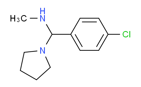 CAS No. 1951444-41-9, 1-(4-Chlorophenyl)-N-methyl-1-(pyrrolidin-1-yl)methanamine