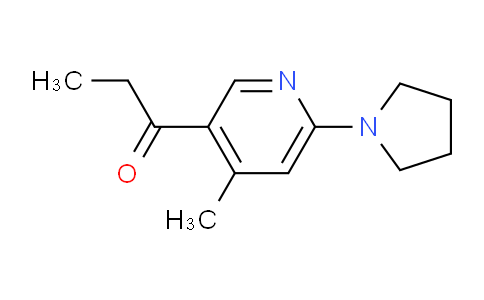 CAS No. 1355237-29-4, 1-(4-Methyl-6-(pyrrolidin-1-yl)pyridin-3-yl)propan-1-one
