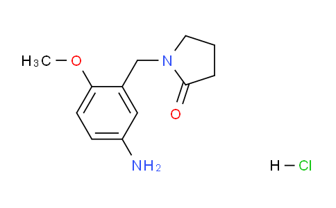 CAS No. 1185294-41-0, 1-(5-Amino-2-methoxybenzyl)pyrrolidin-2-one hydrochloride