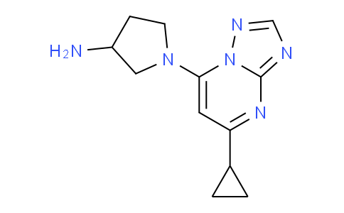 CAS No. 1710833-52-5, 1-(5-Cyclopropyl-[1,2,4]triazolo[1,5-a]pyrimidin-7-yl)pyrrolidin-3-amine