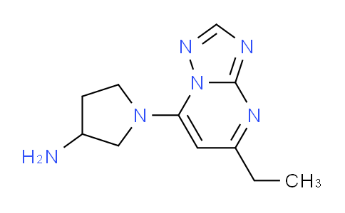 CAS No. 1707563-03-8, 1-(5-Ethyl-[1,2,4]triazolo[1,5-a]pyrimidin-7-yl)pyrrolidin-3-amine