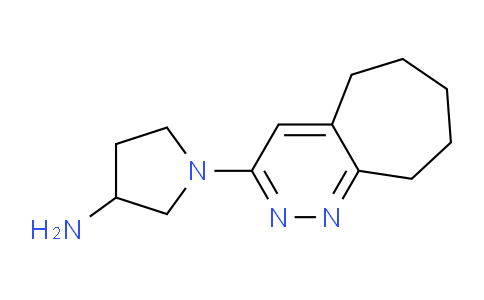 CAS No. 1707563-12-9, 1-(6,7,8,9-Tetrahydro-5H-cyclohepta[c]pyridazin-3-yl)pyrrolidin-3-amine