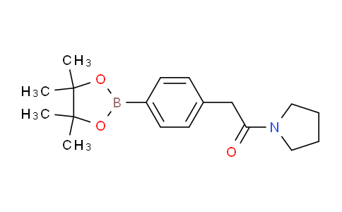 CAS No. 1256359-85-9, 1-(Pyrrolidin-1-yl)-2-(4-(4,4,5,5-tetramethyl-1,3,2-dioxaborolan-2-yl)phenyl)ethanone
