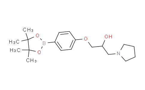 CAS No. 2096334-38-0, 1-(Pyrrolidin-1-yl)-3-(4-(4,4,5,5-tetramethyl-1,3,2-dioxaborolan-2-yl)phenoxy)propan-2-ol