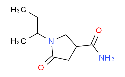 CAS No. 910443-30-0, 1-(sec-Butyl)-5-oxopyrrolidine-3-carboxamide