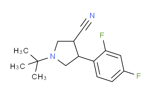CAS No. 1956335-77-5, 1-(tert-Butyl)-4-(2,4-difluorophenyl)pyrrolidine-3-carbonitrile