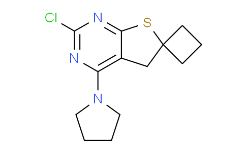 CAS No. 1956382-79-8, 2'-Chloro-4'-(pyrrolidin-1-yl)-5'H-spiro[cyclobutane-1,6'-thieno[2,3-d]pyrimidine]