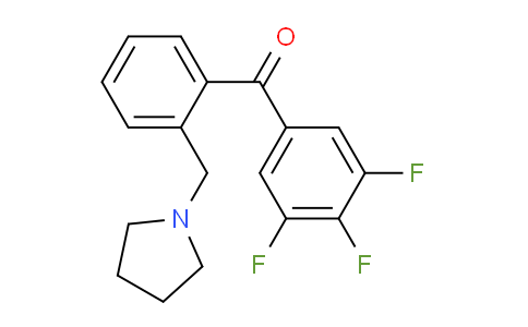 CAS No. 898775-12-7, 2'-Pyrrolidinomethyl-3,4,5-trifluorobenzophenone