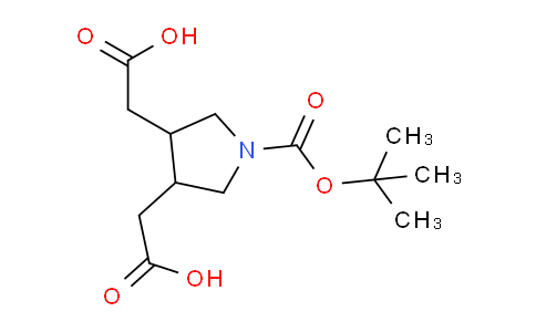 CAS No. 1241675-48-8, 2,2'-(1-(tert-Butoxycarbonyl)pyrrolidine-3,4-diyl)diacetic acid