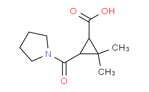 CAS No. 1142214-97-8, 2,2-Dimethyl-3-(pyrrolidine-1-carbonyl)cyclopropanecarboxylic acid
