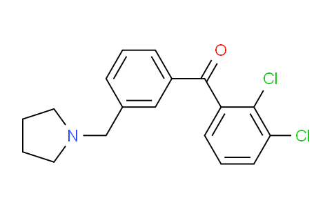 CAS No. 898770-76-8, 2,3-Dichloro-3'-pyrrolidinomethyl benzophenone