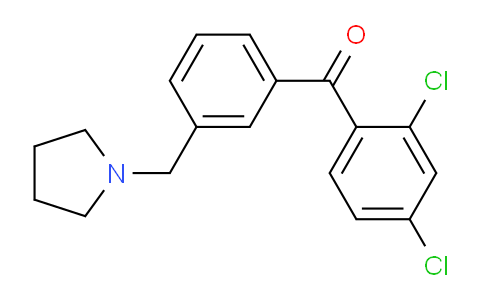 CAS No. 898770-78-0, 2,4-Dichloro-3'-pyrrolidinomethyl benzophenone
