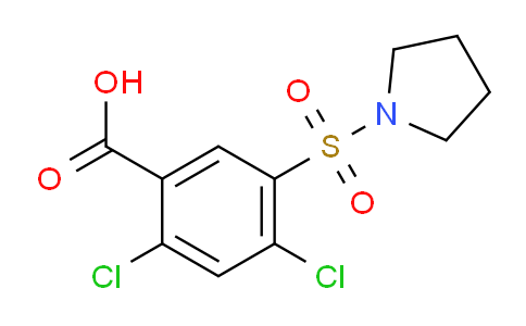 CAS No. 351336-24-8, 2,4-Dichloro-5-(pyrrolidin-1-ylsulfonyl)benzoic acid
