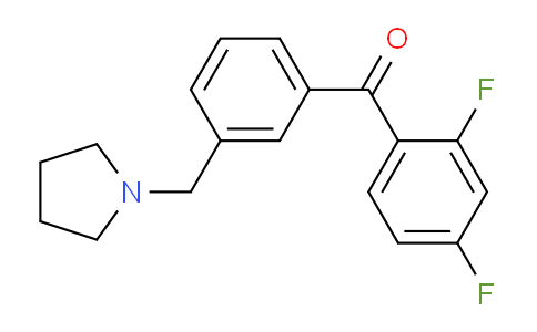 898770-86-0 | 2,4-Difluoro-3'-pyrrolidinomethyl benzophenone