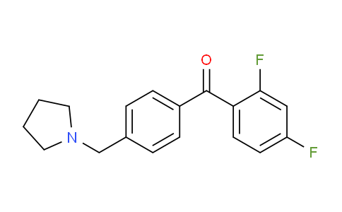 CAS No. 898776-89-1, 2,4-Difluoro-4'-pyrrolidinomethyl benzophenone