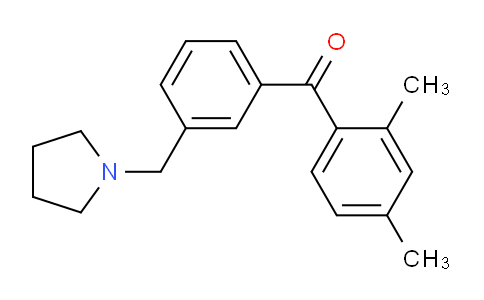 CAS No. 898770-37-1, 2,4-Dimethyl-3'-pyrrolidinomethyl benzophenone
