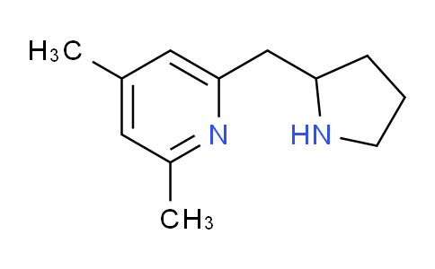 CAS No. 524674-46-2, 2,4-Dimethyl-6-(2-pyrrolidinylmethyl)pyridine