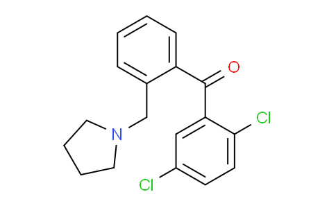 CAS No. 898774-97-5, 2,5-Dichloro-2'-pyrrolidinomethyl benzophenone