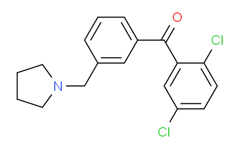 CAS No. 898770-80-4, 2,5-Dichloro-3'-pyrrolidinomethyl benzophenone