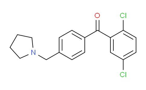 CAS No. 898776-83-5, 2,5-Dichloro-4'-pyrrolidinomethyl benzophenone